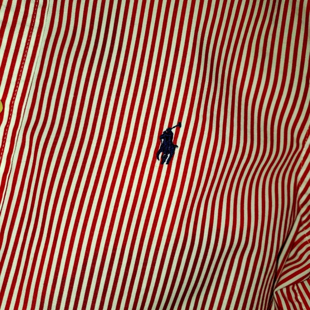 Ralph Lauren Polo XL (18-20) burgundy / wine stripe